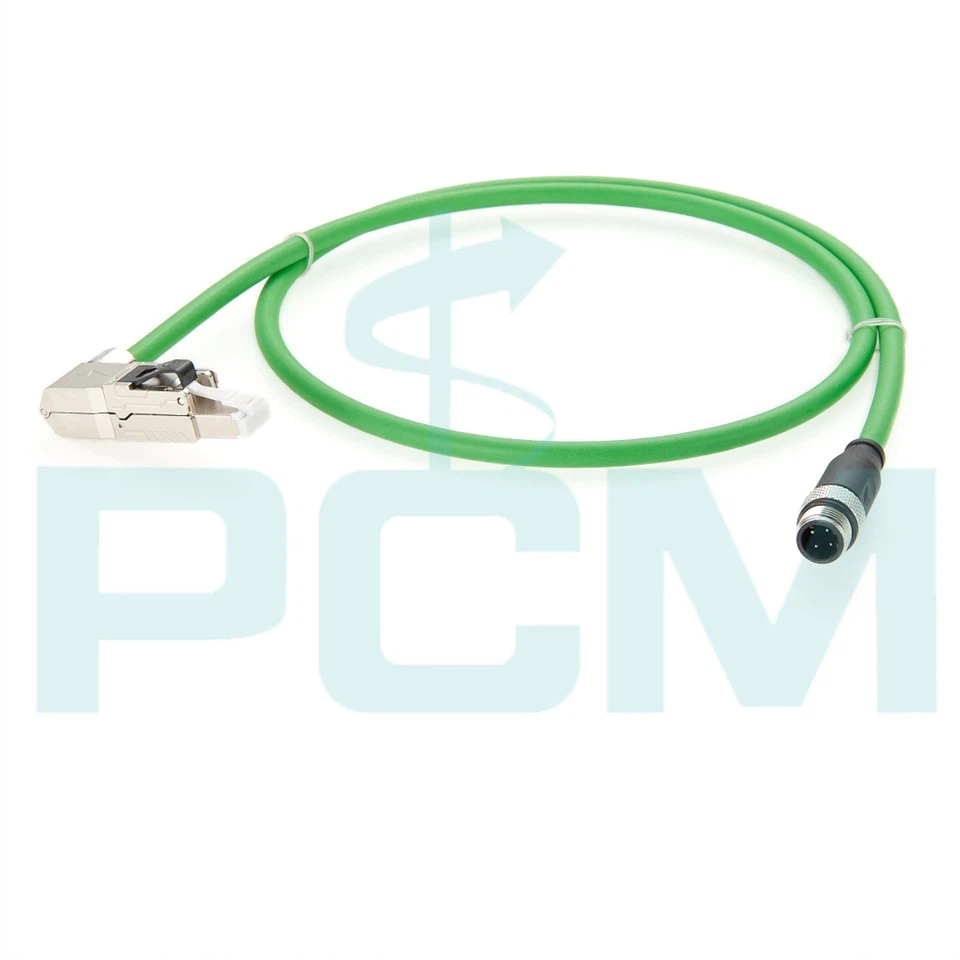 M12 D Kod 4 Pin - RJ45 Sağ Açılı Ethernet Kablosu