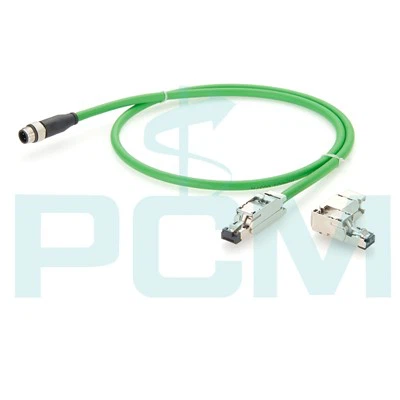 Profinet Kablosu M 12 4 PIN D Kodu Erkek - RJ45 Yüksek Flex Endüstriyel Ethercat Kablosu