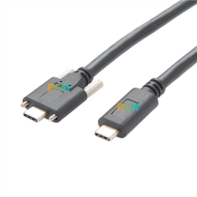 USB 3.1 Endüstriyel Kamera için Tip C Erkek Vidalı Kilitleme Kablosu